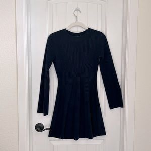 Cashmere Aqua Navy Sweater Dress